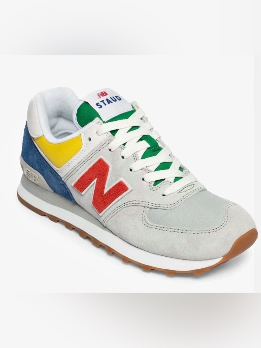 New Balance 574 STAUD Rain Cloud Team Red STAUD ML574ST Sneakers Gray US 8